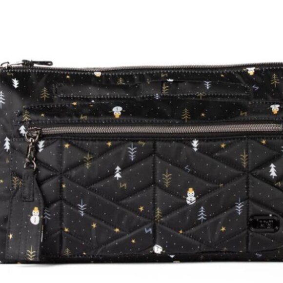 Lug Stretch Crossbody Bags in Buffalo Check and Snowman Trees - Picture 1 of 12